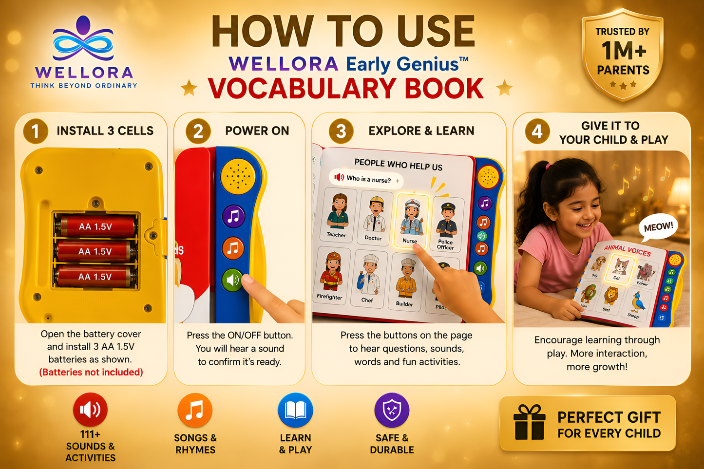 WELLORA Early Genius™ VOCABULARY BOOK