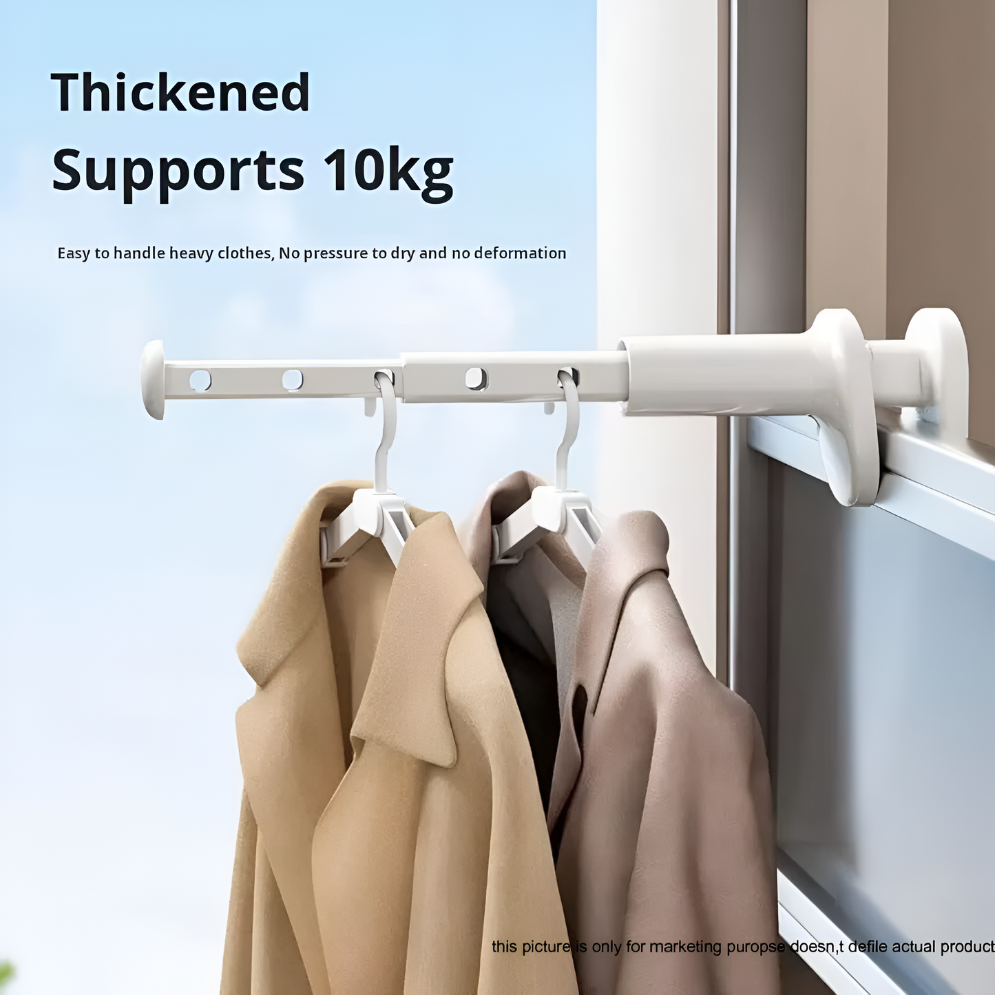 WELLORA Portable-Foldable Cloth Hanger 🧺🔥 (Holds Up to 10KG 💪) PACK OF TWO