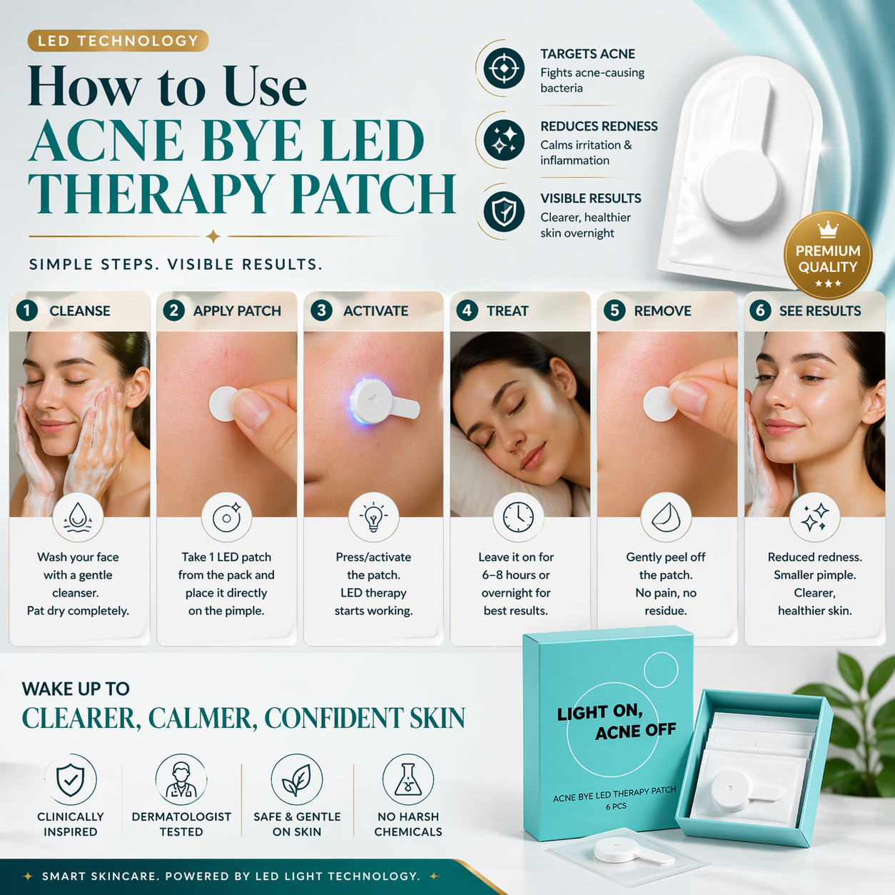 WELLORA LED acne/pimple remover kit