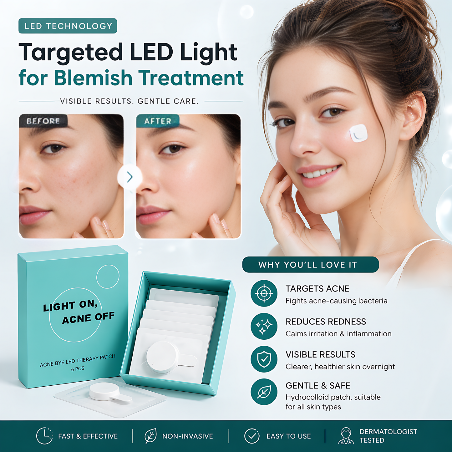 WELLORA LED acne/pimple remover kit