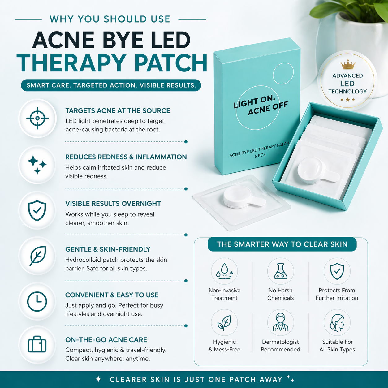 WELLORA LED acne/pimple remover kit