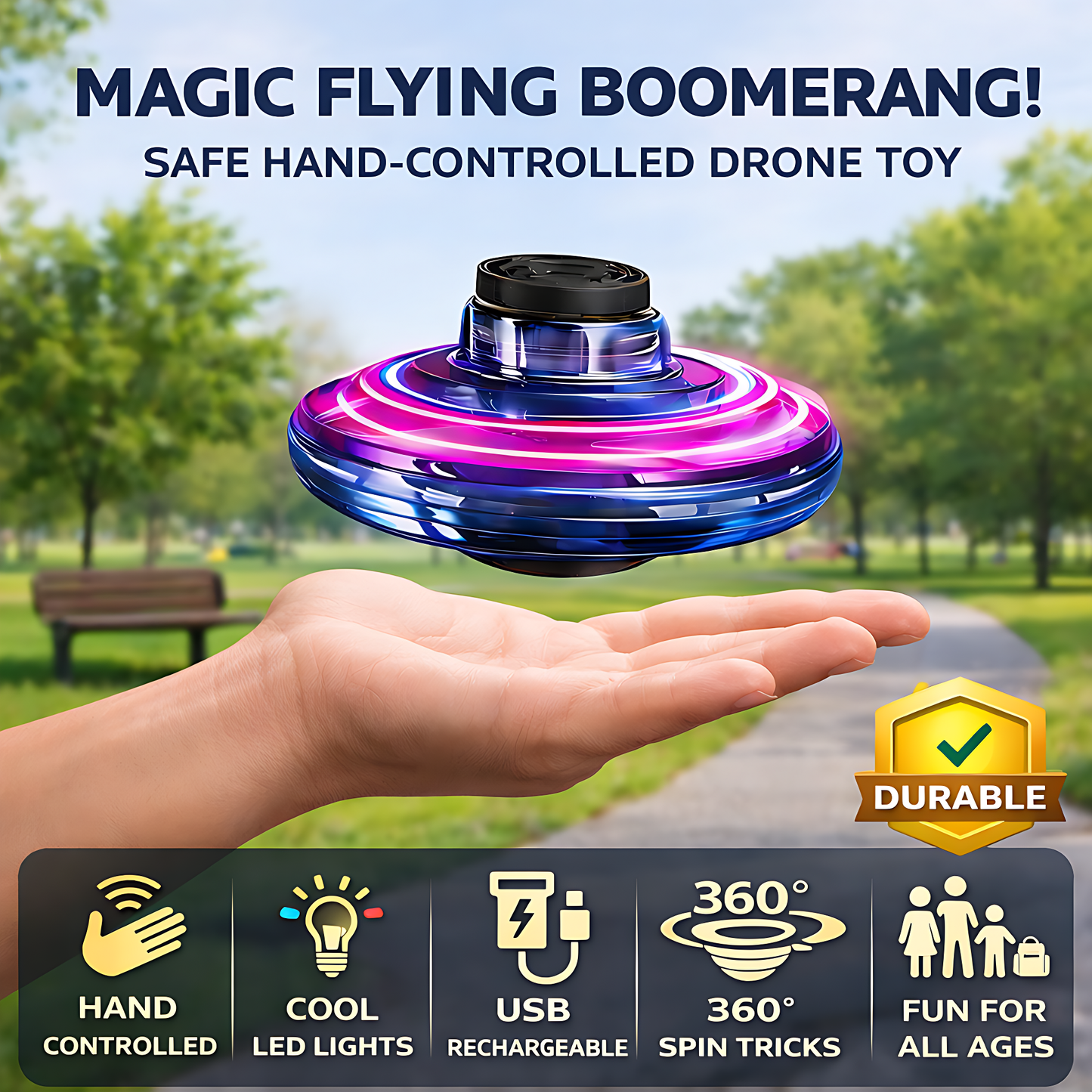 🌈 GRAVITY POWERED FLYING SPINNER🛸